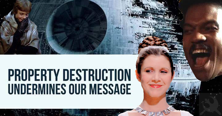 property destruction undermines our message